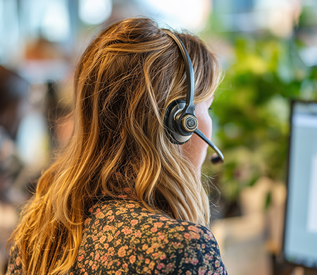 Headset vrouw HR helpdesk HRCC